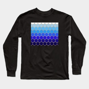 Honeycomb - Blue & Champagne Long Sleeve T-Shirt